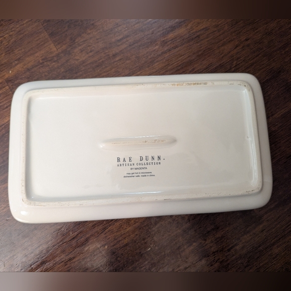 Rae Dunn White Ceramic Hustle Tray EUC - Picture 5 of 5